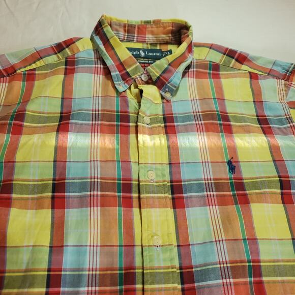 Ralph Lauren Classic Fit Mens Shirt- Short Sleeve Size XL Button Down - Picture 4 of 5